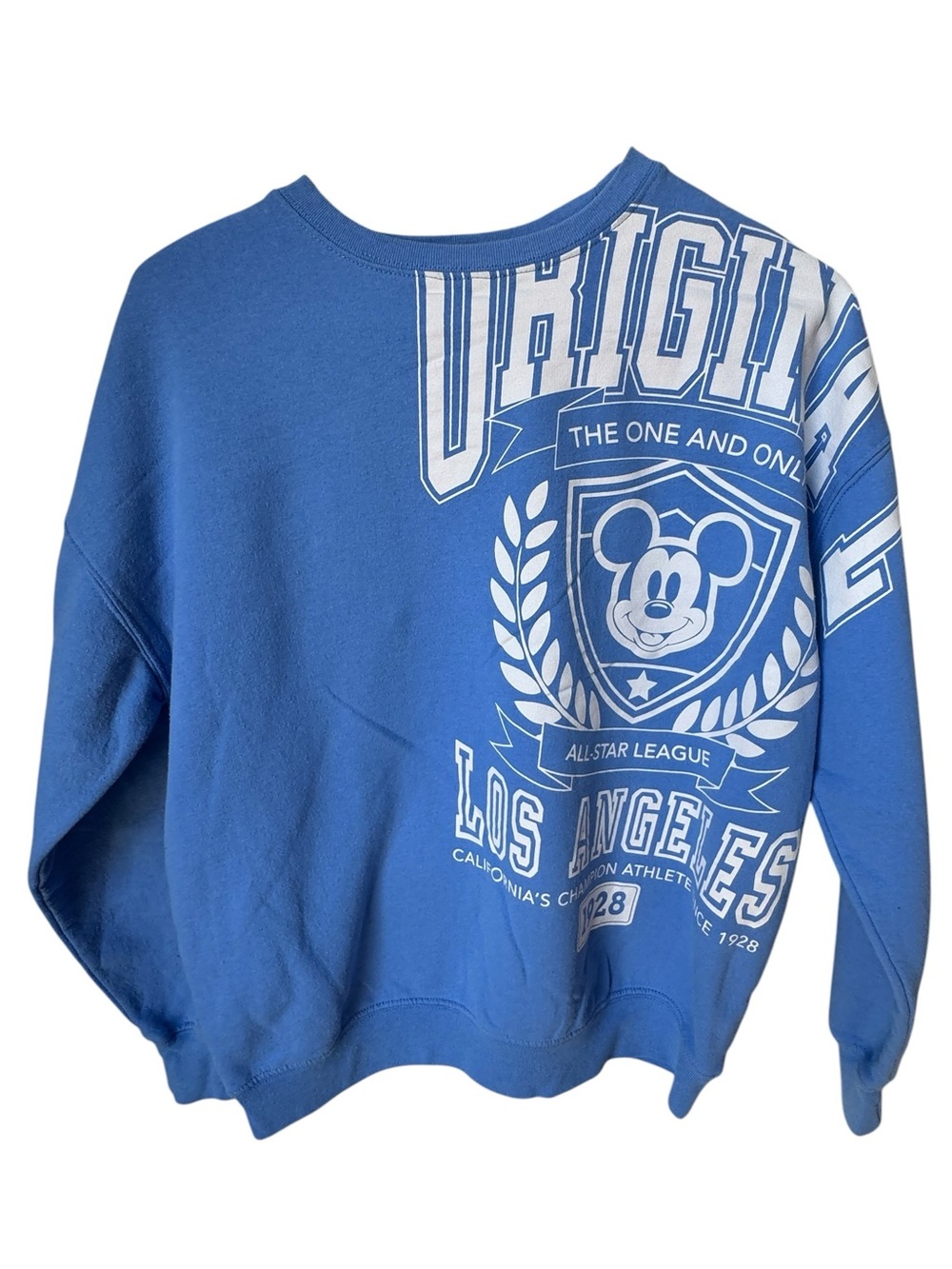 Blue Mickey Mouse Disneyland Los Angeles Graphic Sweatshirt Women’s XS